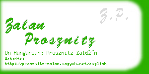 zalan prosznitz business card